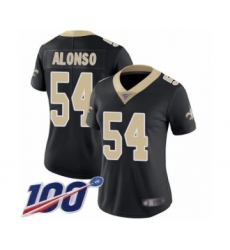 Women's New Orleans Saints #54 Kiko Alonso Black Team Color Vapor Untouchable Limited Player 100th Season Football Jersey
