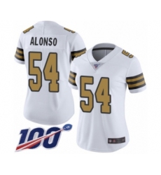 Women's New Orleans Saints #54 Kiko Alonso Limited White Rush Vapor Untouchable 100th Season Football Jersey