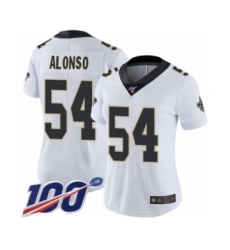 Women's New Orleans Saints #54 Kiko Alonso White Vapor Untouchable Limited Player 100th Season Football Jersey