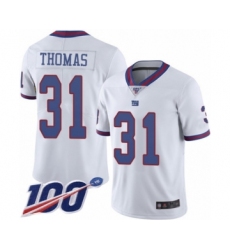 Youth New York Giants #31 Michael Thomas Limited White Rush Vapor Untouchable 100th Season Football Jersey