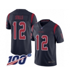 Men's Houston Texans #12 Kenny Stills Limited Navy Blue Rush Vapor Untouchable 100th Season Football Jersey