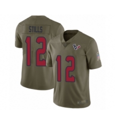 Men's Houston Texans #12 Kenny Stills Limited Olive 2017 Salute to Service Football Jersey