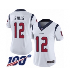 Women's Houston Texans #12 Kenny Stills White Vapor Untouchable Limited Player 100th Season Football Jersey