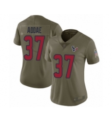 Women's Houston Texans #37 Jahleel Addae Limited Olive 2017 Salute to Service Football Jersey