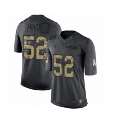 Men's Houston Texans #52 Barkevious Mingo Limited Black 2016 Salute to Service Football Jersey