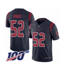 Youth Houston Texans #52 Barkevious Mingo Limited Navy Blue Rush Vapor Untouchable 100th Season Football Jersey