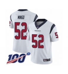 Youth Houston Texans #52 Barkevious Mingo White Vapor Untouchable Limited Player 100th Season Football Jersey