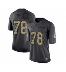 Men's Houston Texans #78 Laremy Tunsil Limited Black 2016 Salute to Service Football Jersey