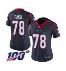 Women's Houston Texans #78 Laremy Tunsil Navy Blue Team Color Vapor Untouchable Limited Player 100th Season Football Jersey