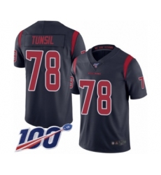 Youth Houston Texans #78 Laremy Tunsil Limited Navy Blue Rush Vapor Untouchable 100th Season Football Jersey