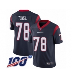 Youth Houston Texans #78 Laremy Tunsil Navy Blue Team Color Vapor Untouchable Limited Player 100th Season Football Jersey