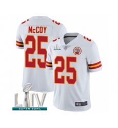 Men's Kansas City Chiefs #25 LeSean McCoy White Vapor Untouchable Limited Player Super Bowl LIV Bound Football Jersey