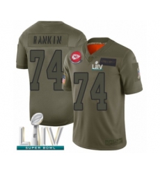 Youth Kansas City Chiefs #74 Martinas Rankin Limited Olive 2019 Salute to Service Super Bowl LIV Bound Football Jersey