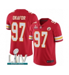 Men's Kansas City Chiefs #97 Alex Okafor Red Team Color Vapor Untouchable Limited Player Super Bowl LIV Bound Football Jersey