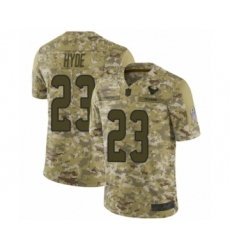 Men's Houston Texans #23 Carlos Hyde Limited Camo 2018 Salute to Service Football Jersey