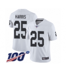 Men's Oakland Raiders #25 Erik Harris White Vapor Untouchable Limited Player 100th Season Football Jersey