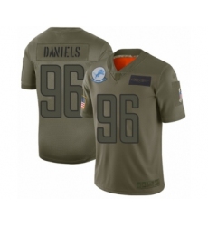 Youth Detroit Lions #96 Mike Daniels Limited Camo 2019 Salute to Service Football Jersey