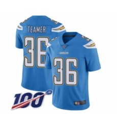 Youth Los Angeles Chargers #36 Roderic Teamer Electric Blue Alternate Vapor Untouchable Limited Player 100th Season Football Jersey