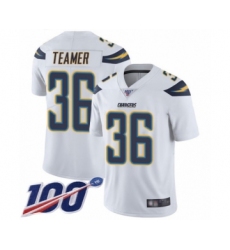 Youth Los Angeles Chargers #36 Roderic Teamer White Vapor Untouchable Limited Player 100th Season Football Jersey