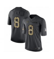 Youth New York Jets #8 Luke Falk Limited Black 2016 Salute to Service Football Jersey