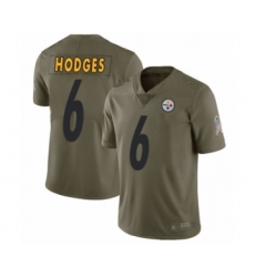 Men's Pittsburgh Steelers #6 Devlin Hodges Limited Olive 2017 Salute to Service Football Jersey