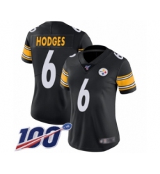 Women's Pittsburgh Steelers #6 Devlin Hodges Black Team Color Vapor Untouchable Limited Player 100th Season Football Jersey