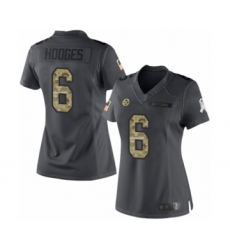 Women's Pittsburgh Steelers #6 Devlin Hodges Limited Black 2016 Salute to Service Football Jersey