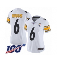 Women's Pittsburgh Steelers #6 Devlin Hodges White Vapor Untouchable Limited Player 100th Season Football Jersey