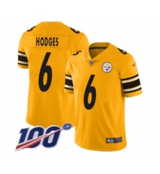 Youth Pittsburgh Steelers #6 Devlin Hodges Limited Gold Inverted Legend 100th Season Football Jersey