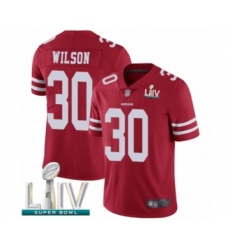 Men's San Francisco 49ers #30 Jeff Wilson Red Team Color Vapor Untouchable Limited Player Super Bowl LIV Bound Football Jersey
