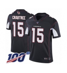 Men's Arizona Cardinals #15 Michael Crabtree Black Alternate Vapor Untouchable Limited Player 100th Season Football Jersey