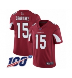 Youth Arizona Cardinals #15 Michael Crabtree Red Team Color Vapor Untouchable Limited Player 100th Season Football Jersey