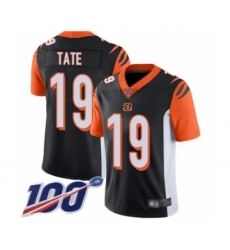 Youth Cincinnati Bengals #19 Auden Tate Black Team Color Vapor Untouchable Limited Player 100th Season Football Jersey