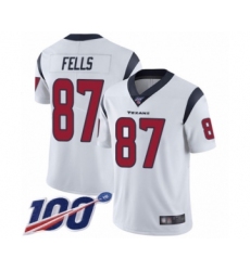 Men's Houston Texans #87 Darren Fells White Vapor Untouchable Limited Player 100th Season Football Jersey