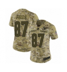 Women's Houston Texans #87 Darren Fells Limited Camo 2018 Salute to Service Football Jersey