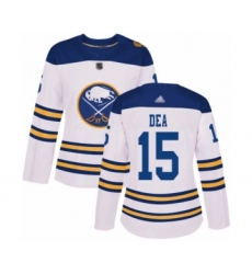 Women's Buffalo Sabres #15 Jean-Sebastien Dea Authentic White 2018 Winter Classic Hockey Jersey