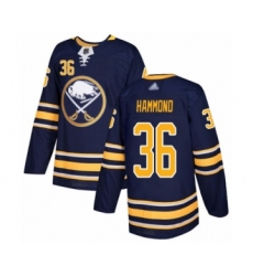 Men's Buffalo Sabres #36 Andrew Hammond Authentic Navy Blue Home Hockey Jersey