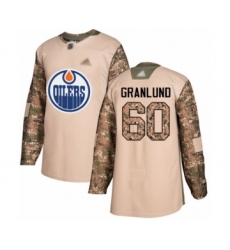 Men's Edmonton Oilers #60 Markus Granlund Authentic Camo Veterans Day Practice Hockey Jersey