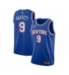 Men's New York Knicks #9 RJ Barrett Authentic Blue Basketball Jersey - Statement Edition