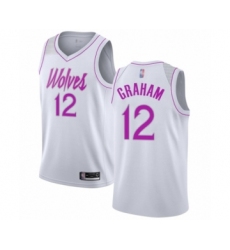 Women's Minnesota Timberwolves #12 Treveon Graham White Swingman Jersey - Earned Edition