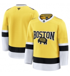 Men's Boston Bruins Blank Gold 2026 Stadium Series Stitched Hockey Jersey