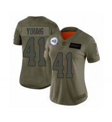 Women's Los Angeles Rams #41 Kenny Young Limited Olive 2019 Salute to Service Football Jersey