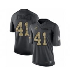 Youth Los Angeles Rams #41 Kenny Young Limited Black 2016 Salute to Service Football Jersey