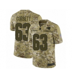 Youth Los Angeles Rams #63 Austin Corbett Limited Camo 2018 Salute to Service Football Jersey