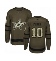 Men's Dallas Stars #10 Corey Perry Authentic Green Salute to Service Hockey Jersey
