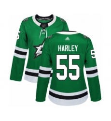 Women's Dallas Stars #55 Thomas Harley Authentic Green Home Hockey Jersey