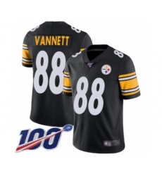 Men's Pittsburgh Steelers #88 Nick Vannett Black Team Color Vapor Untouchable Limited Player 100th Season Football Jersey