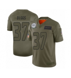 Youth Seattle Seahawks #37 Quandre Diggs Limited Olive 2019 Salute to Service Football Jersey