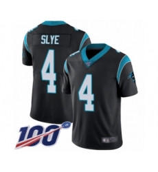 Youth Carolina Panthers #4 Joey Slye Black Team Color Vapor Untouchable Limited Player 100th Season Football Jersey