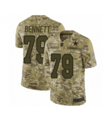 Men's Dallas Cowboys #79 Michael Bennett Limited Camo 2018 Salute to Service Football Jersey
